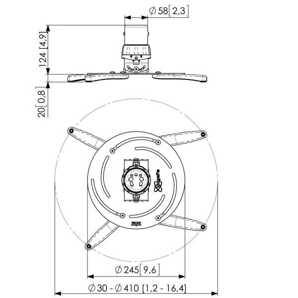 PPC2500 SUPPORTO A SOFFITTO SCOMP