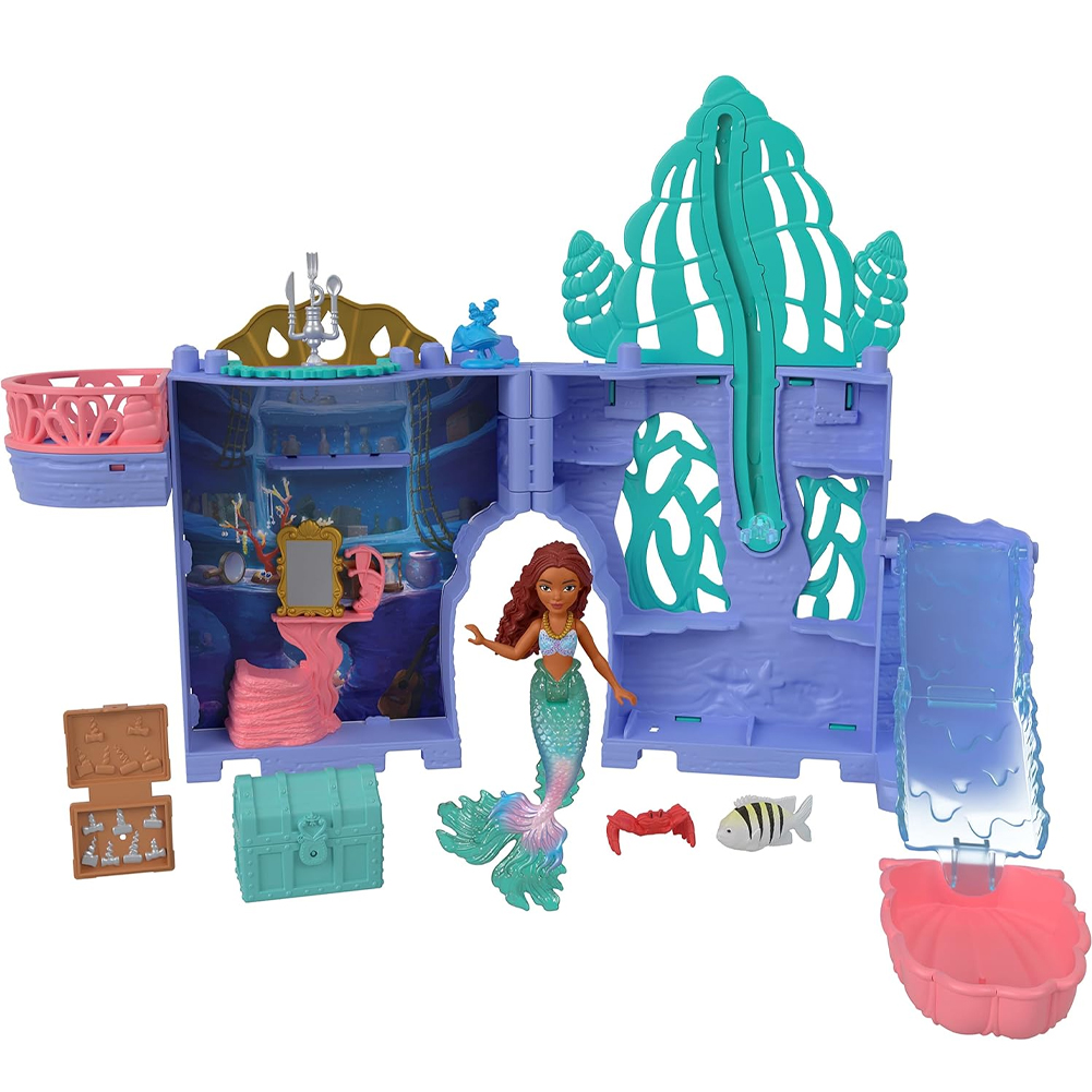 Mattel Disney La Sirenetta Set C Grotta di Ariel Playset Impilabile con Mini Bambola (1)