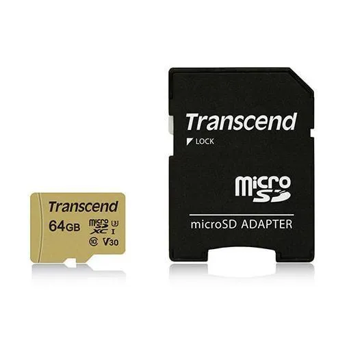 64GB UHS-I U3 MICROSD CONADATTATORE