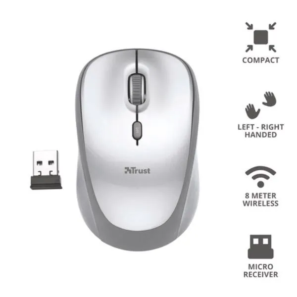 YVI WIRELESS MOUSE WHITE