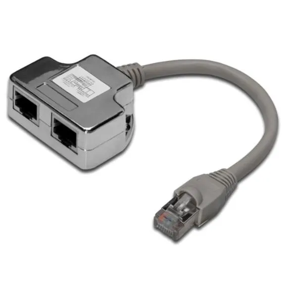 ADATT. 2XRJ45S F - 1RJ45S M CAT.5E