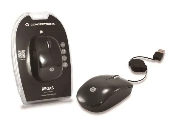 OPTICAL TRAVEL MOUSE USB RETRACTABL