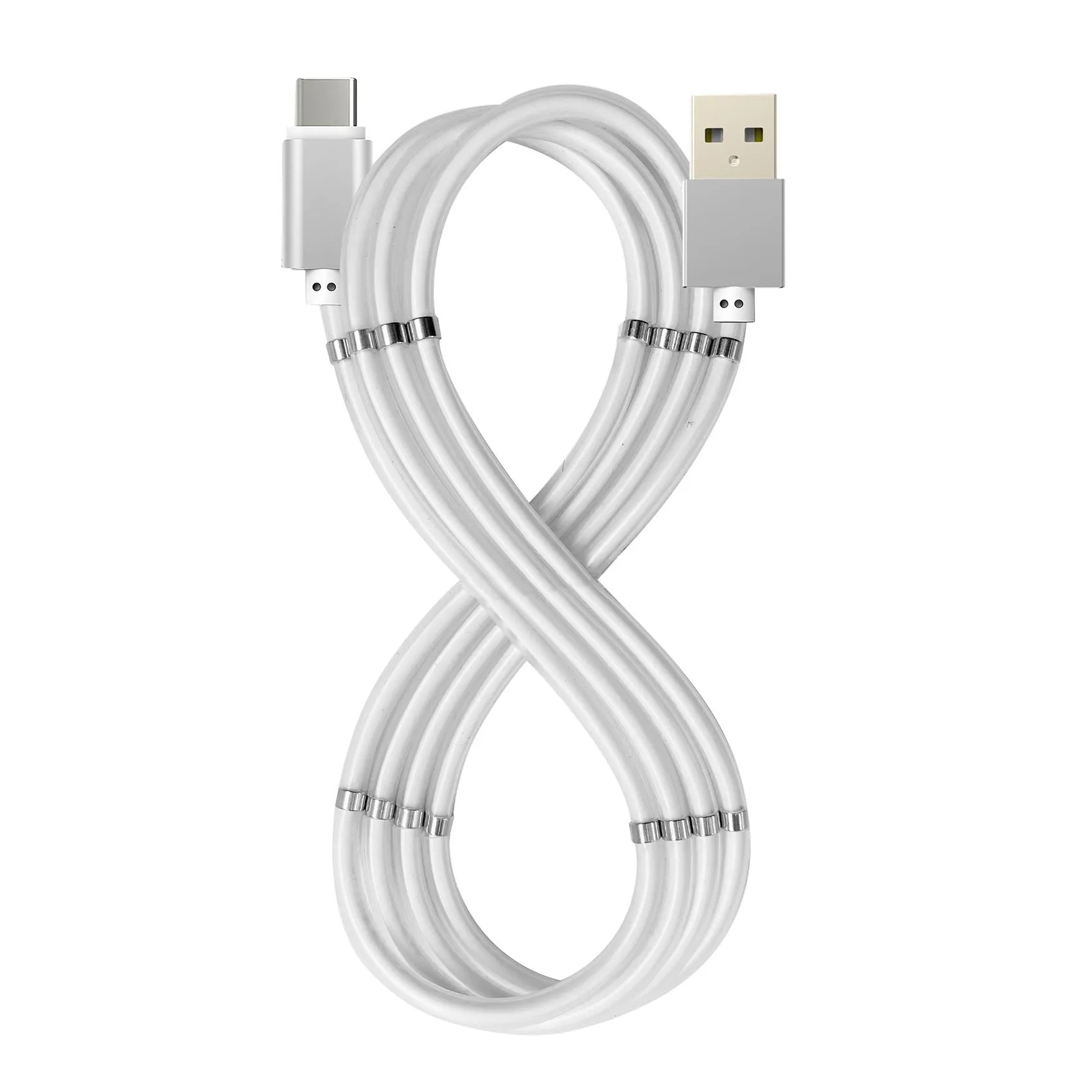 USB-A TO USB-C 60W MAGNET CABLE WH