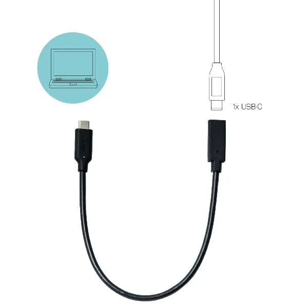 USB-C EXTENSION CABLE (30 CM)