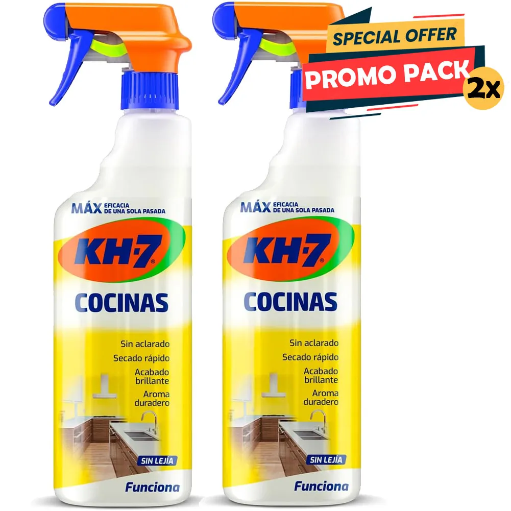 2 x 750 ml KH-7 Detersivo Multiuso Sgrassante Disinfettante Spray per Cucina (1)