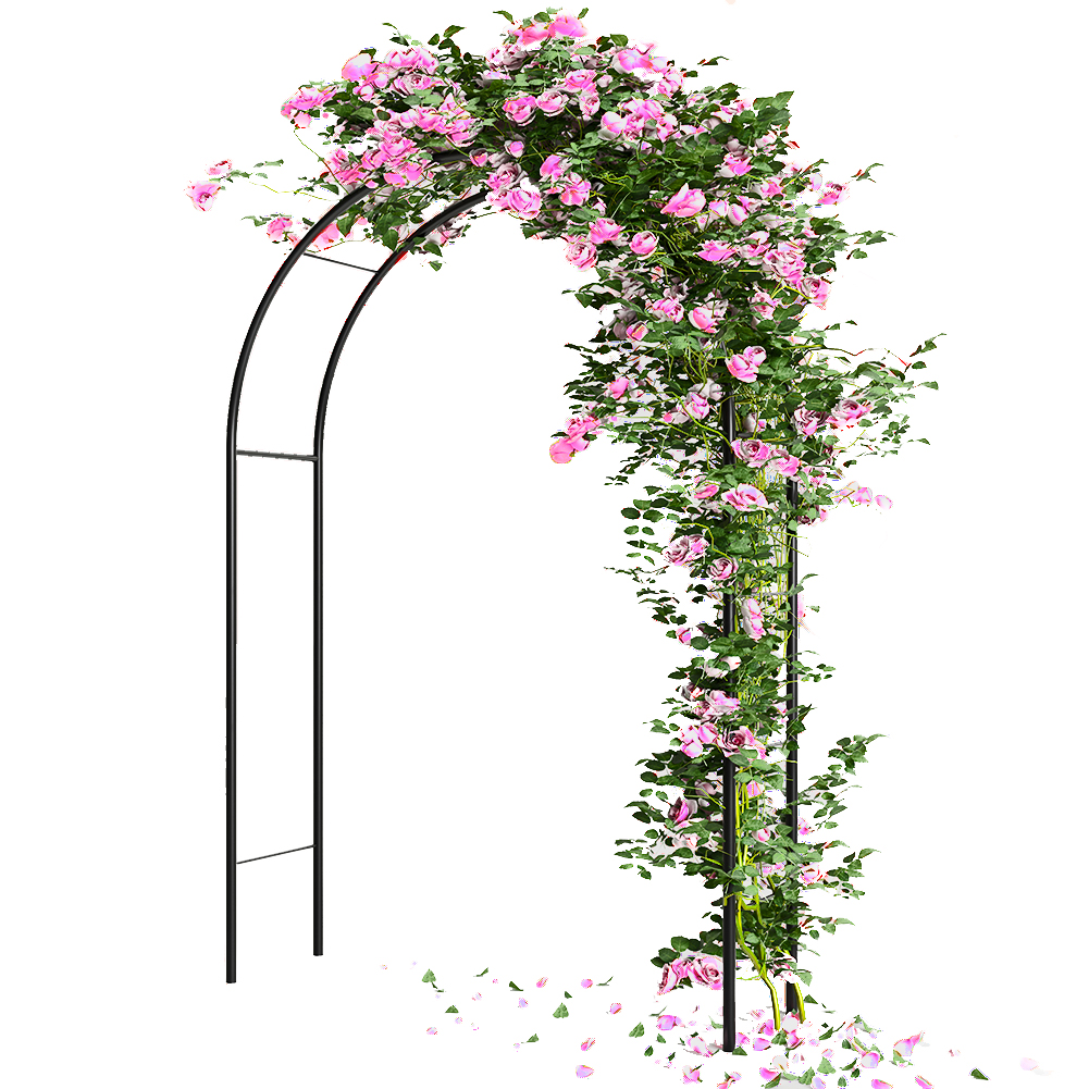 Arco da Giardino Supporto per Rose Piante Rampicanti in Metallo Altezza 240 cm (1)