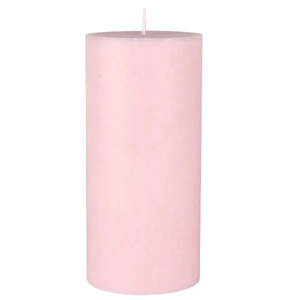 CANDELE PILLAR 7X15 CM ROSA PALIDO