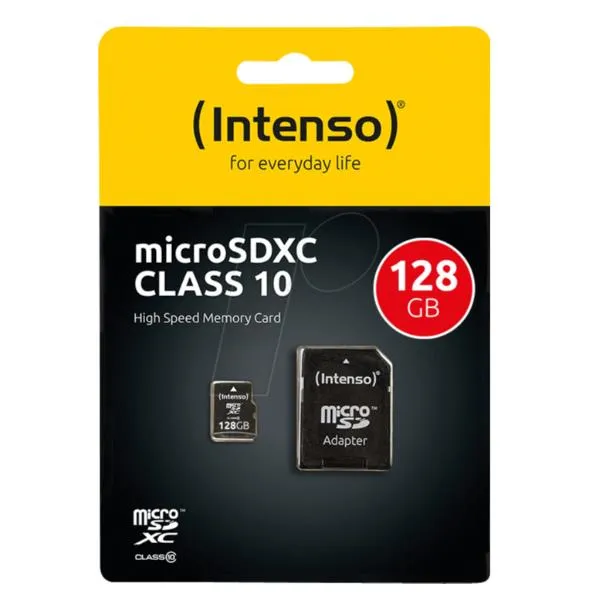 MICRO SD CON ADATTATORE 128GB C10