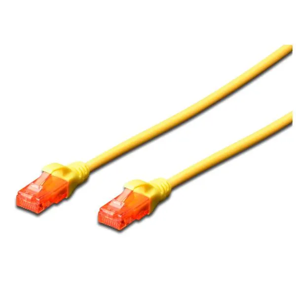 CAVO RETE 0.5M UTP CAT6 BULK GIALLO