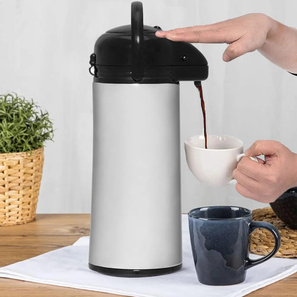 Caraffa A Pompa Thermos Acciaio Con Rubinetto 1,9 LT Per Caffè (1)