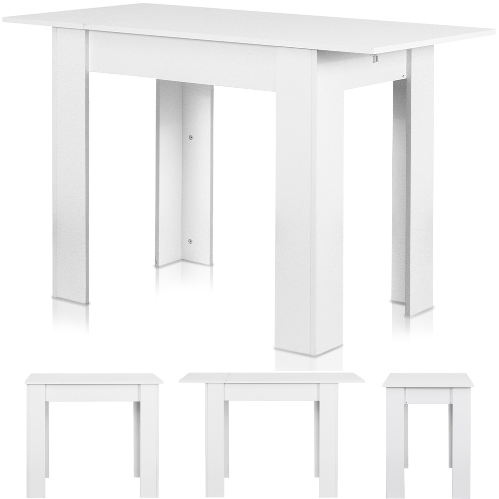 Tavolo Allungabile Cucina Sala Pranzo  da 90 a 120 x60x78cm Bianco Estensibile (1)