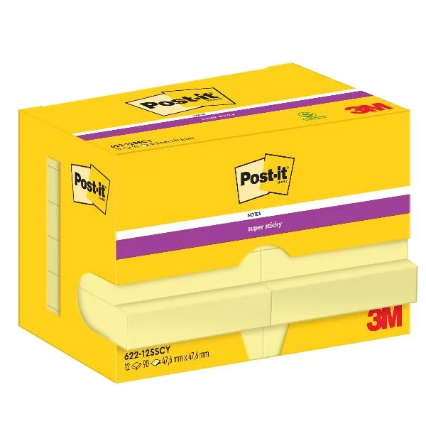 CF12BLOC POST-IT SUPSTIC622-12SSCY