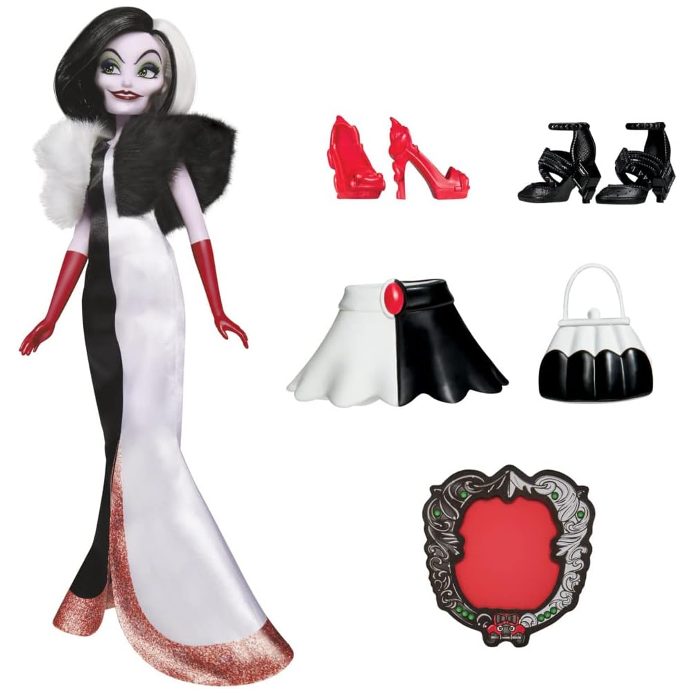 Hasbro Disney Princess Villains Crudelia De Mon Fashion Doll Accessori e Vestiti (1)